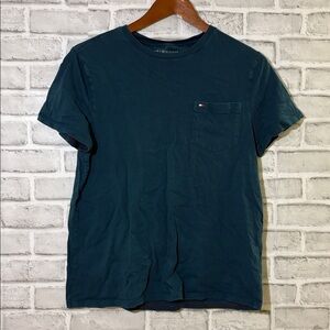 Tommy Hilfiger Tee with pocket, size small, colour dark teal